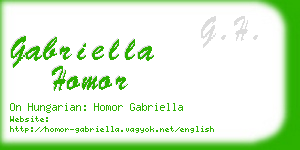 gabriella homor business card